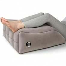 1/2PCS Inflatable Leg & Knee Relief Support Cushion - Wedge Pillow Gently Elevates Legs To Relax Muscles & Comfort Swelling - Light Grey - View 3