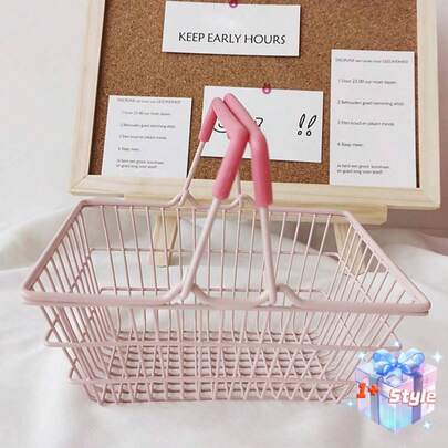 SHEIN 1pc Multifunctional Desktop Storage Basket Valentine's Day, Valentine's Day Wedding, Birthday, Gift Bag, Storage Basket, Storage Box