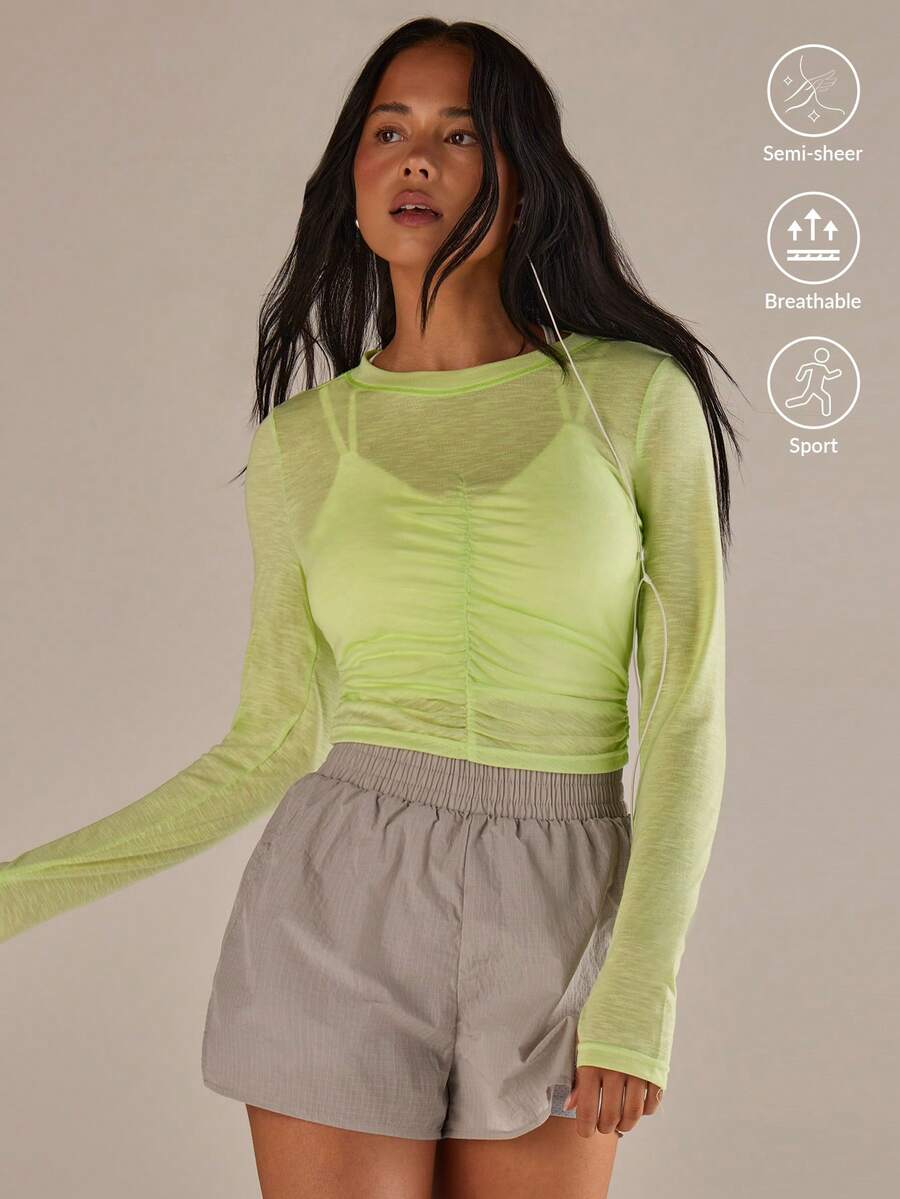 Athîral Áo len dài tay dáng suông nữ, màu xanh lá cây. - màu xanh lá - Xem 1