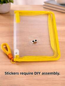 Joivida 1 Túi đựng tài liệu A4 trong suốt phối màu có khóa kéo, túi xách tay tiện dụng để đựng sách giáo khoa, giấy tờ và tài liệu. - Nhiều màu - Xem 15