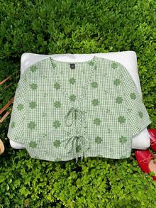 Comfortcana 薄荷绿格子梭织女式衬衫 - 薄荷綠 - 查看 5