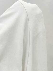 Solflare White Knit High-Waisted Flare Pants For Women - White - View 6