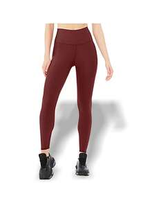 Alo Yoga Leggings 7/8 HIGH WAIST CHECKPOINT Sweat Absorption Breathable Lightweight Solid Good Elasticity Easy To Wash Gym Sports Women Deep Red W5897R - CRANBERRY - 深紅色 - 查看 1