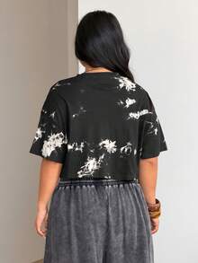 Coolane Của phụ nữ Kích thước lớn Mùa hè Sọ In Top Cây trồng - Đen và trắng - Xem 6