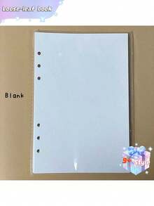 A5 45 Sheets Refill Papers,6 Holes Binder Notebook Inner Paper,Weekly/Monthly/Blank Planner Journal Notebook Parts - White - View 6