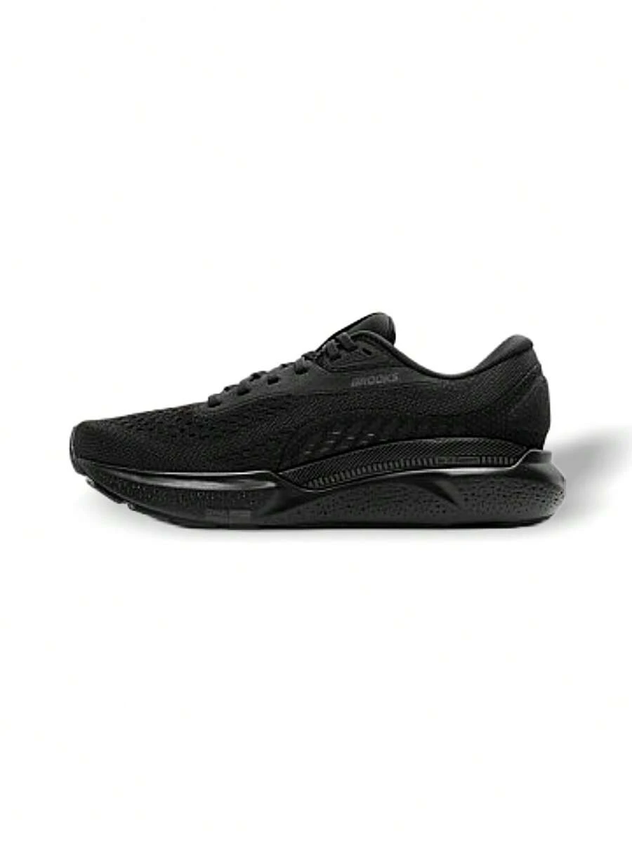 Brooks Adrenaline GTS 24 系列男士运动鞋，吸汗透气，多功能，带品牌标志，运动跑步日常穿着，轻便，黑色，货号 110437-1D-020 - 黑色 - 查看 1