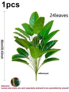 2件装 81厘米 大型人造绿色植物 热带仿真棕榈枝 香蕉树 鹤望兰叶 龙血树叶 仿真绿植 常绿 抗紫外线 低维护 无需浇水 室内外皆宜 家居装饰 客厅 露台 花园 阳台 办公室 入口 婚礼拱门 活动装饰 落地植物 吸睛人造绿植 - 彩色 - 查看 13