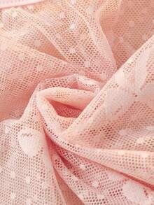Bộ đồ lót lưới jacquard thắt nơ gợi cảm dành cho nữ - Hồng - Xem 3