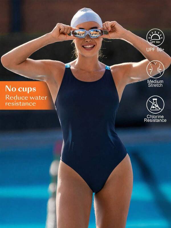 Swim Nautrix Traje de baño de una pieza para mujer, de tela competitiva con estampado aleatorio, elegante y casual para playa y resort, Primavera/Verano 2026