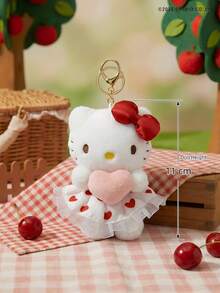 POKOJA LAND HELLO KITTY AND FRIENDS | 小猫毛绒玩具 - 带有丘比特粉色爱心，可爱涤纶填充动物，迷你吉祥物，非常适合送给女孩朋友、孩子作为生日、感恩节、复活节和派对礼物，也可作为沙发床表面装饰。 - 彩色 - 查看 3