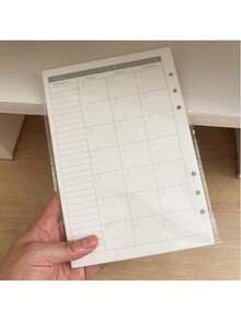 A5 45 Sheets Refill Papers,6 Holes Binder Notebook Inner Paper,Weekly/Monthly/Blank Planner Journal Notebook Parts - White - View 18