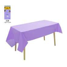 5 piezas 137x183cm Mantel desechable de unicolor para cumpleaños, boda, Navidad, cubierta de mesa rectangular para decoración - Púrpura malva - Ver 2