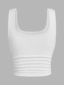 SHEIN EZwear 4件套彩色休闲加大码露脐背心 - 彩色 - 查看 4