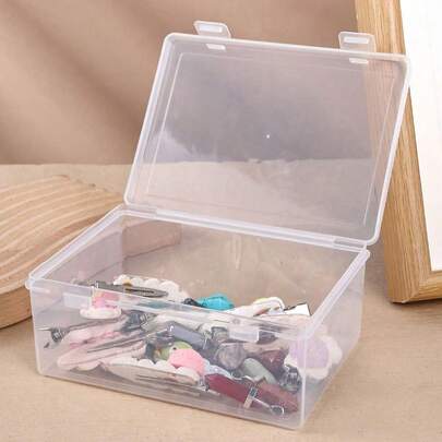 1 hộp nhựa trong suốt đa năng - Nhiều kích cỡ, dùng để đựng hạt cườm, đồ thủ công mỹ nghệ, tranh đính đá, tai nghe, dây cáp, bộ sạc, hoặc để trên bàn làm việc các vật dụng nhỏ.