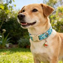 Easter Dog Collar Cute Easter Rabbit Bunnies Eggs Dog Collar Female Male Collar Adjustable Soft Collar For Dogs Pet Gift Spring Summer Collars - Blue - View 5