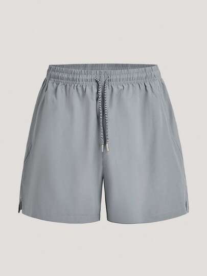 Driftmere Bộ 3 quần short tập gym nam, cạp chun có dây rút, thích hợp cho tập thể dục, chạy bộ, thể thao, tập luyện, có khóa kéo, màu xám, nhanh khô / thoáng khí / có túi / nhẹ, mùa hè