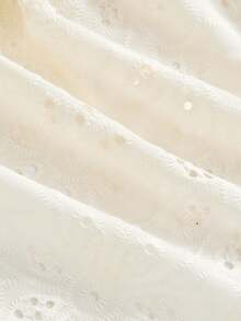 ROMWE Avant Y2K 风格木珠装饰露背细肩带上衣和低腰泡泡短裤 2 件套女装 - 杏色 - 查看 6