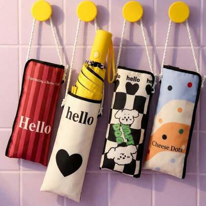 Joivida 可爱卡通图案便携式防水抽绳雨伞收纳袋，防漏防湿雨伞套，适用于折叠伞、遮阳伞，保护伞套，适用于汽车、家庭、办公室、旅行、户外活动，轻便可重复使用，带结实抽绳，防湿防漏，适合日常通勤、商务旅行、度假，时尚简约设计，男女通用，雨天和晴天必备实用配件