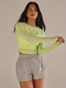 Athîral Áo len dài tay dáng suông nữ, màu xanh lá cây. - màu xanh lá - Xem 4