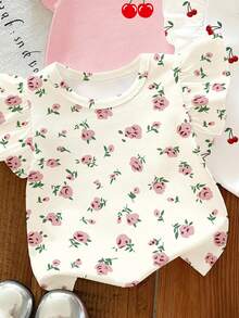 SHEIN Gentle Purple Stripe, 3D Bow Pattern, Young Girl Casual Simple Versatile Round Neck Cap Sleeve T-Shirt 1pc Suitable For Spring/Summer Daily Wear, - Multicolor - View 5