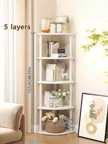 Étagères d'angle hautes, étagères d'angle modernes à 3/4/5 niveaux, étagères d'angle en bois et métal pour plantes, convenant aux espaces d'angle du salon. - Multicolore - Voir 18