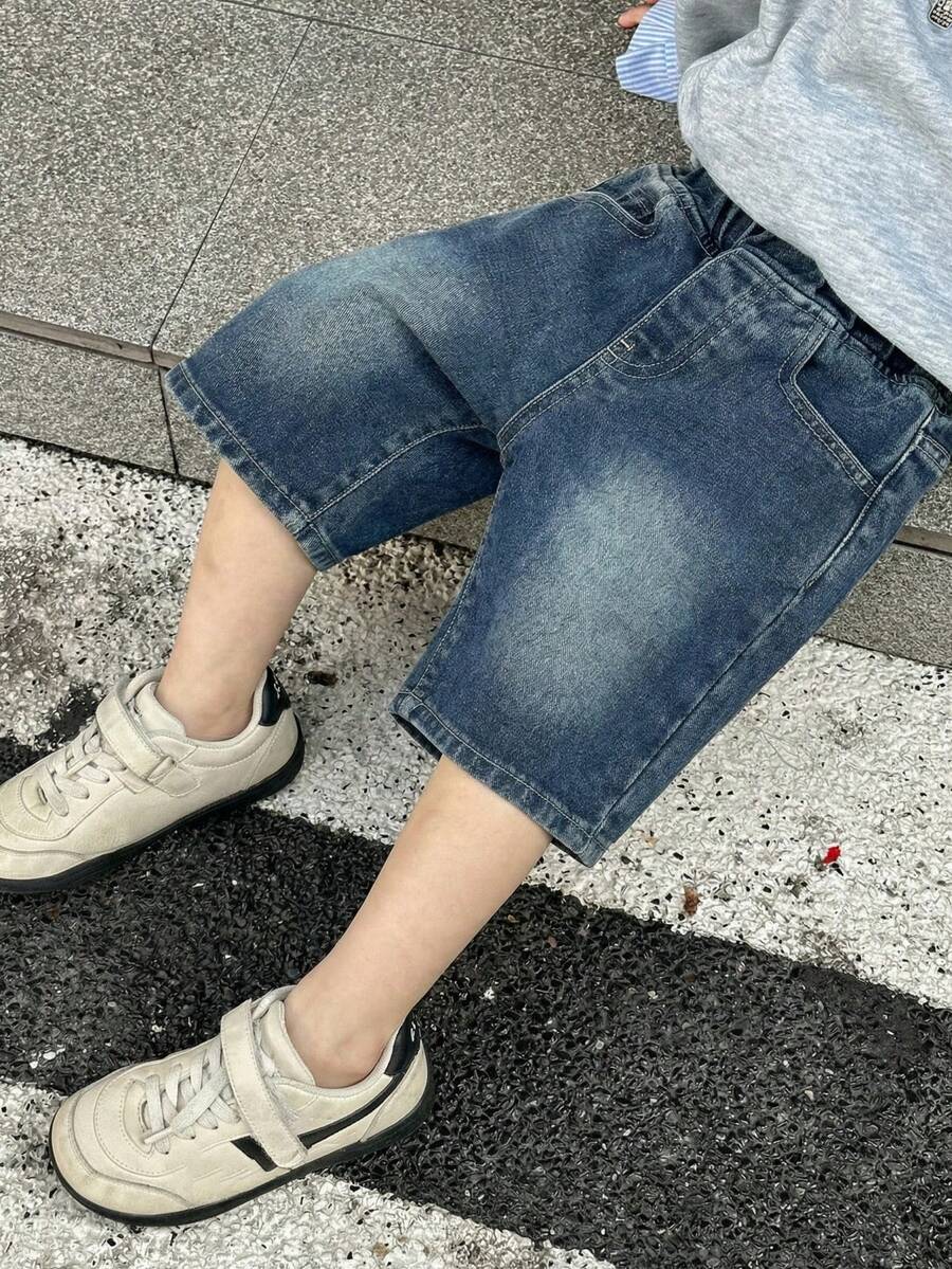 DAZY Young Boy Casual Loose Fit Jeans With Slant Pockets - Dark Wash - View 1