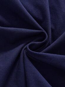 ROMWE Áo tank top ôm sát lưng hở kiểu Pháp dành cho nữ - Màu xanh lam - Xem 4