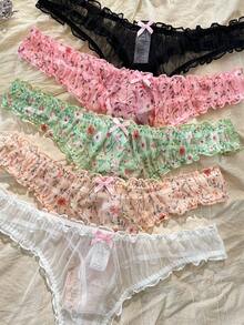 CottageSlumber 5件套加大码女士性感内衣 - 彩色 - 查看 4