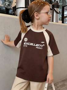 Dazy Kids Tween Girl' T-Shirt, Autumn - Brown - View 2