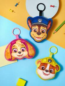 SHEIN | PAW Patrol 1 Mặt dây chuyền hình chó bằng vải nhung in hình, có thể treo trên túi xách và chìa khóa, mặt dây chuyền vải nhung dễ thương, Archie - Archie - Xem 4
