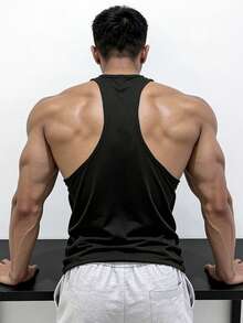 GymBeat 男士运动T恤和背心 - 黑色 - 查看 2