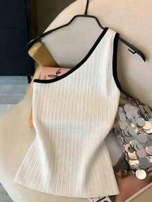 Franclia Women's Contrast Trim Star Sleeveless Knit Camisole - Multicolor - View 2