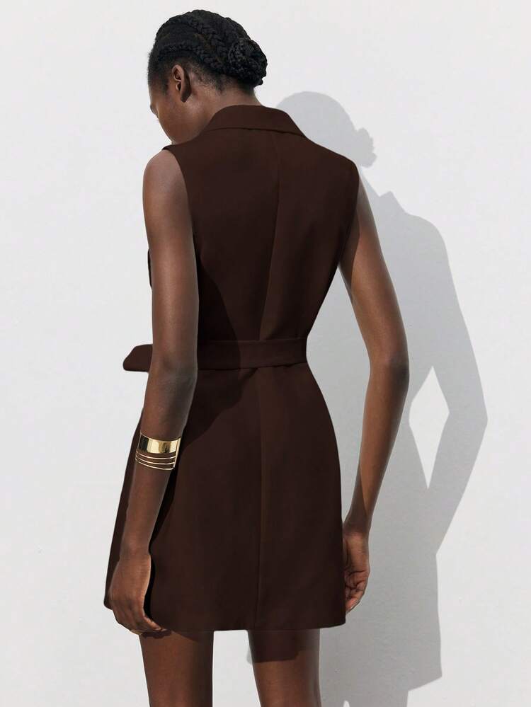 SHEIN Maija Women's Spring And Summer New Belt Urban Modern Daily Casual One-Piece Short Dress Suitable For Outing Festival Party Date Outfit Party Wedding Music Festival Old Money 90s Women's Clothing Bohemian