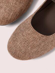 CUCCOO DOLLMOD 法式仙女蝴蝶结玛丽珍鞋 女鞋 春夏新款 腰带芭蕾舞鞋 舒适女士通勤鞋 针织帽奶奶鞋 情人节 - 咖色 - 查看 7