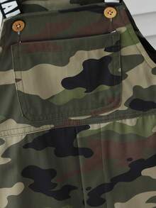 Young Boy Camouflage Bib Overalls, Suitable For Daily Play And Outings, Suitable For Spring And Summer Wear Camo Print Kids Overalls For Boys - Multicolor - View 4