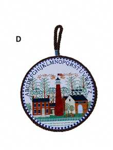 Juego de salvamanteles de cerámica inglesa vintage con diseño de libro ilustrado, resistente al calor, posavasos redondos para mesa, mantel individual, decoración del hogar y cocina, pintados a mano, antideslizantes y fáciles de limpiar - Multicolor - Ver 17
