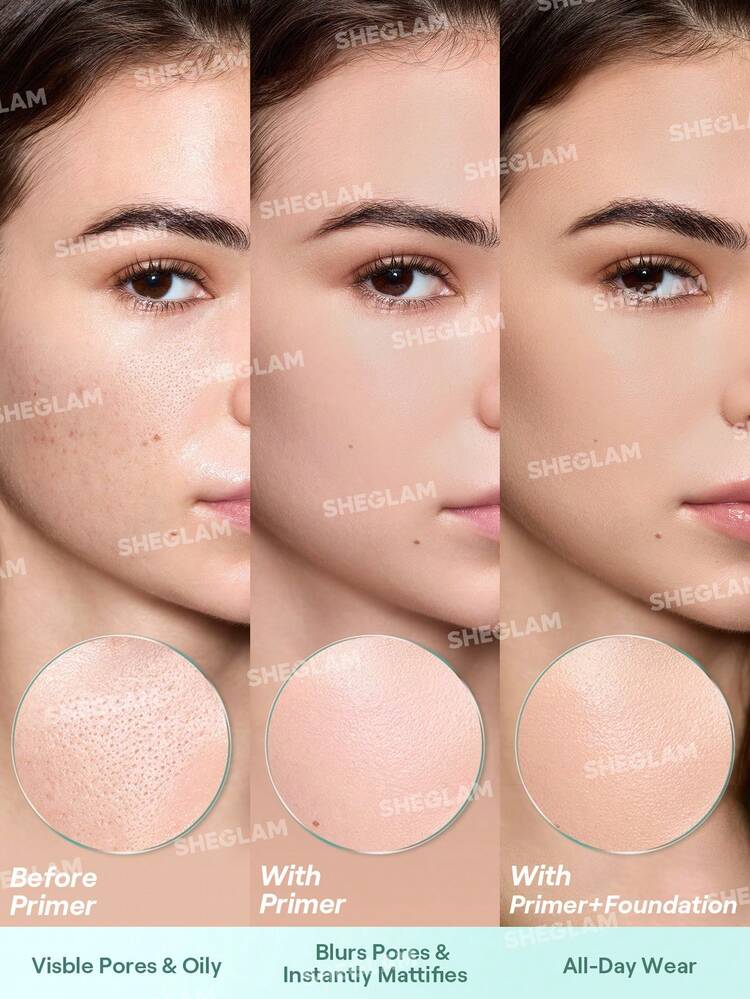 SHEGLAM Pore No More Primer Poreless Oil-Control Primer Lightweight Brand Beauty Makeup Face Paint Cosmetic For Women Girls Perfect For Spring Summer Ideal For Y2K Fancy Fashion Suitable For Birthday Mother'S Day Gift Rave Party Ready Best Color - Beige - View 3