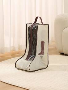 3pcs Travel Shoe Bags, Boot Storage Bags, Dust-Proof Ankle Boot Protective Bags With Handles, Portable Waterproof Ankle Boots, Men & Women Shoe Storage & Organization Bags (Ankle Boots) - Beige - View 2