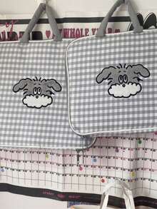 Checkerboard Check Cute Cartoon Laptop Storage Bag Waterproof Shockproof Lightweight Portable Travel Office School Notebook Carrying Case Inner Sleeve For 11 13 Inch - multicolor - View 9