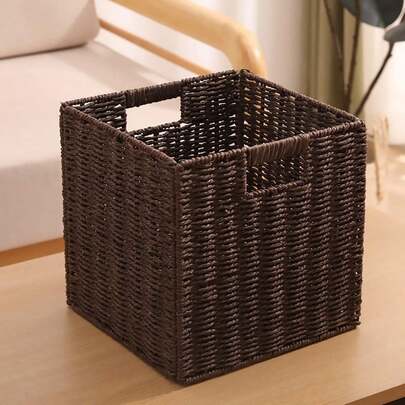 2 Packs Hand-Woven Storage Baskets, Large Capacity Multi-Function Woven Cube Baskets.Suitable For Living Room, Bedroom, Home Storage, Kitchen, Dormitory, Office, Organizing, Cosmetic Storage, Storage Boxes, Storage Bins, Organizers, Room Storage, Storage, Trash Bins, Gift Baskets, Gift Boxes, Cabinets, Home Decoration And Kitchen Accessories.