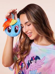 My Little Pony X SHEIN 1个可爱卡通零钱包，立体造型，可装硬币、卡片、钥匙和其他小物件，可挂在包上，图案为暮光闪闪/云宝黛西/碧琪，送礼佳品 - 彩色 - 查看 4