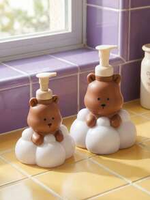 1个装，洗手液/沐浴露瓶，可爱卡通熊造型设计，适合放置于浴室，可装250/500毫升洗手液，可补充装，适合作为情人节、复活节、生日礼物。 - 多色 - 查看 4