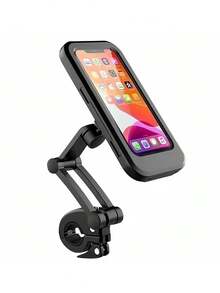 1PC Magnetic Waterproof Retractable Rainproof Motorcycle Phone Mount ABS Material Bike Electric Bicycle Navigation Stand Holder Compatible With IPhone Android Smartphones Birthday Gift For Men Dad Husband Friend Outdoor Cycling Sports Motorcycle Accessories - Black - View 7