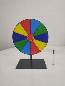 1PC Desktop Spinning Prize Wheel Rotating Lottery Game Wheel With Heavy Duty Base Dry Erase Surface Markers Included Party Game Accessory For Carnival Bar Pub Raffle Event Lucky Spin Roulette - multicolor - View 12