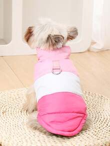 Warm & Comfortable Dog Winter Jacket, Thick Dog Coat With Buttons, Suitable For Short Trips And Walking, Fits Small To Medium Dogs - Multicolor - View 5