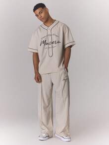 Musero Baseball Style Pin Stripe Jersey Shirt Boxy Button Through Button Placket Top Spring Summer Essentials - Multicolor - View 5