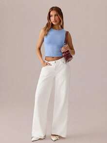 SHEIN SXY Summer Casual Backless Tie-Up Camisole - Blue - View 5