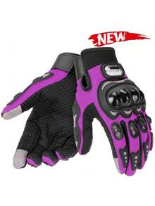 1PC Motorcycle Riding Gloves Bicycle Cycling Gloves Touch Screen Compatible Anti Slip Protective Outdoor Adventure Gear For Motorcyclist Daily Commute Long Distance Travel Unisex Breathable Reflective Gel Padded Durable Must Have Rider Essentials Gift Idea For Men Women - Multicolor - View 6