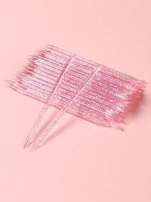 FULL BEAUTY 50 chiếc que làm sạch acrylic hai đầu màu hồng, que tẩy tế bào chết, dụng cụ làm móng, đồ dùng làm móng, dụng cụ làm móng nghệ thuật, đồ dùng học tập, móng tay, dụng cụ làm móng giả. - Hồng - Xem 1