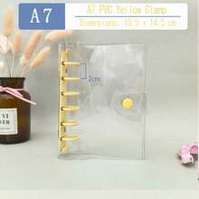 Sổ tay bìa cứng trong suốt A7, sổ nhật ký bìa cứng hàng tháng/có chấm/có lưới/có dòng kẻ, sổ tay gáy lò xo A7. - Trong sáng - Xem 15